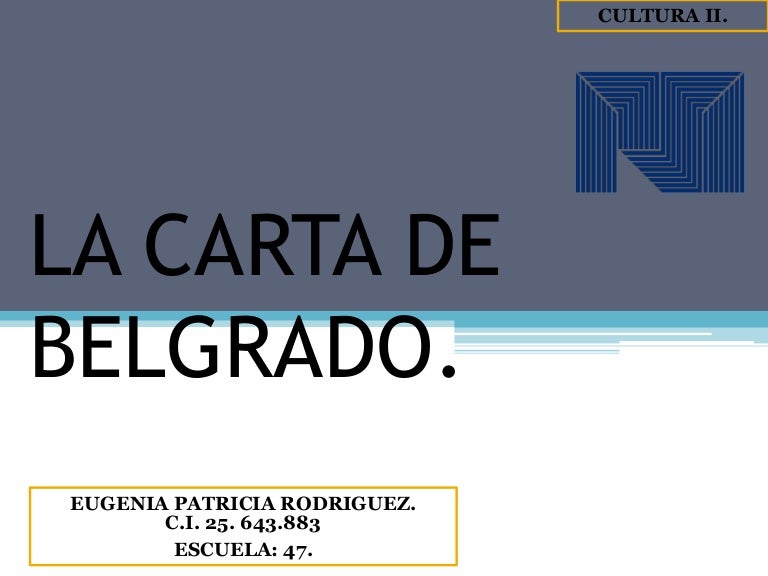 La carta de belgrado
