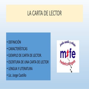 La carta de lector