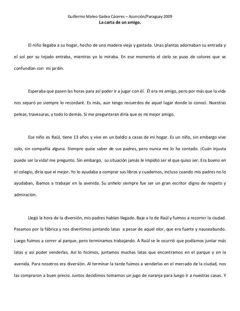 La carta de un amigo
