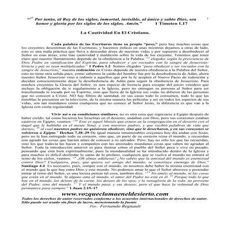 La cautividad en el cristiano