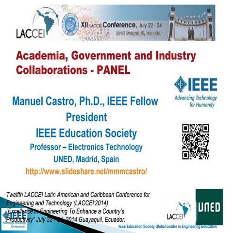Academia, Government and Industry Collaborations - PANEL (IEEE Education Soci...