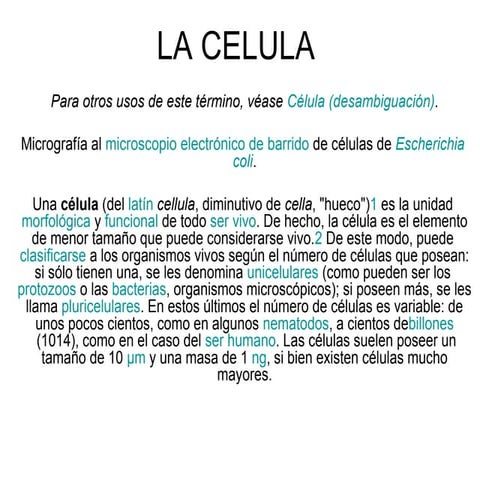 La celula