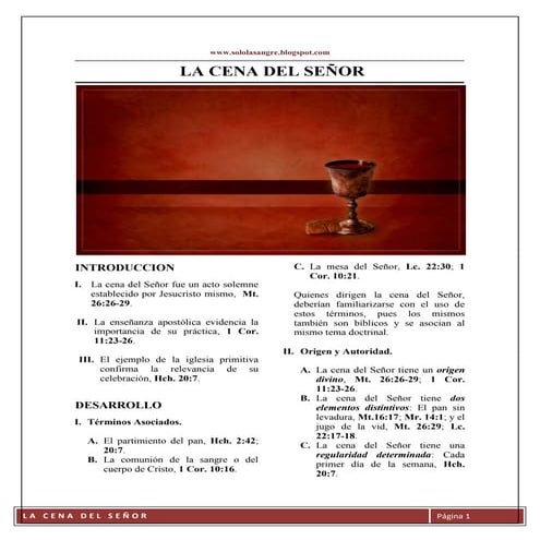 La Verdadera Comunion en la Cena del Señor | PPTX