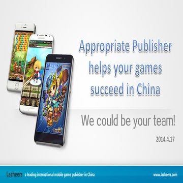 [GAMENEXT] 중국에서의 게임 퍼블리셔 제안 (Lacheers)