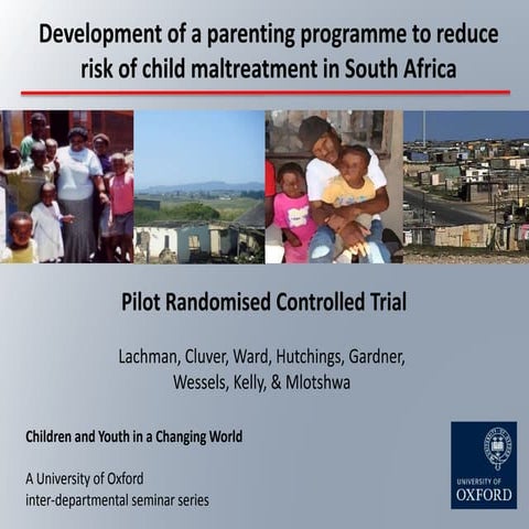 Lachman a parenting programme to reduce child maltreatment