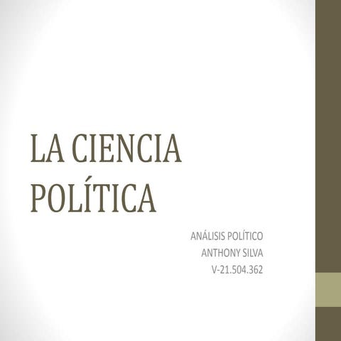La ciencia política
