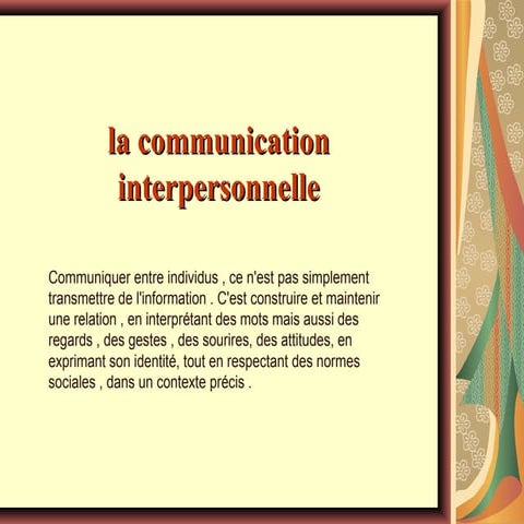 Introduction à la communication interpersonnelle