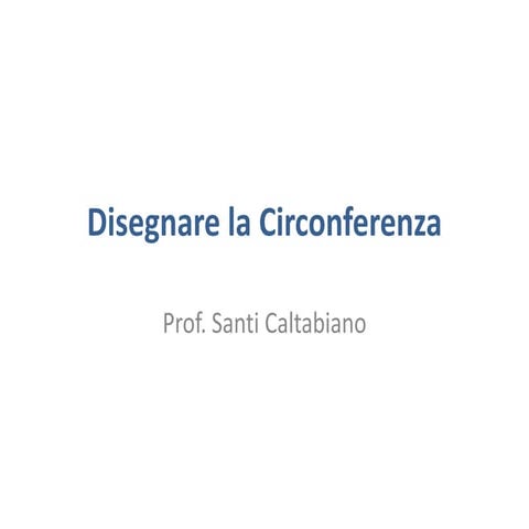La circonferenza   disegno