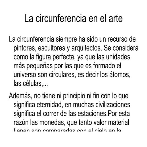 La circunferencia en el arte
