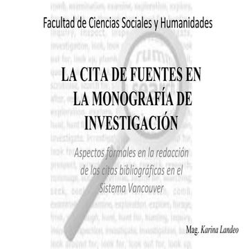 La cita de fuentes en la monografía