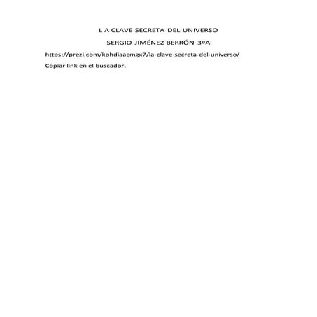 L a clave secreta del universo