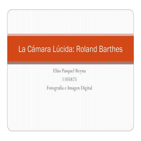 La Cámara Lúcida PPT