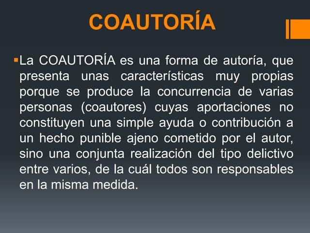 COAUTORIA DERECHO PENAL | PPTX