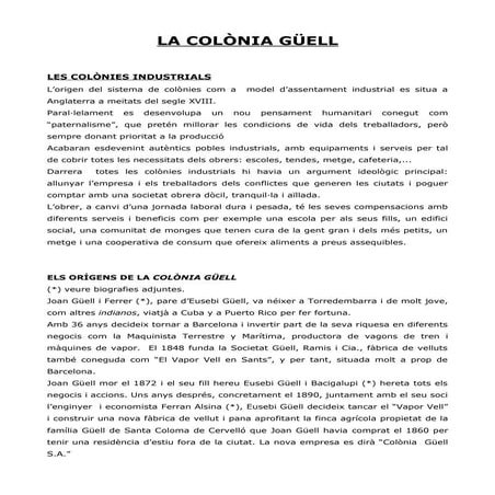 La ColòNia GüEll