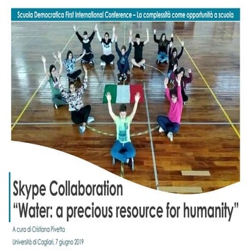 Skype Collaboration “Water: a precious resource for humanity” 