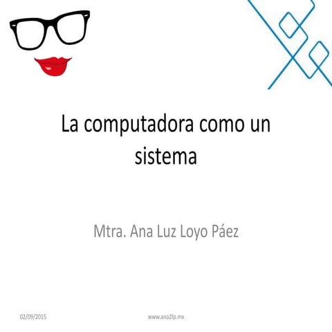 La computadora como un sistema