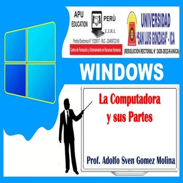 La Computadora Y Sus Partes Computacion Basico Pdf 
