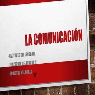 La comunicación