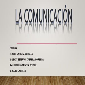 LA COMUNICACIÓN COMO PROCESO BASICO DE LAS RELACIONES INTERPERSONALES