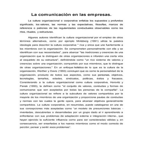 La comunicación en las empresas