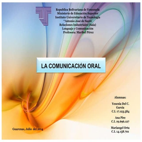 La Comunicación Oral