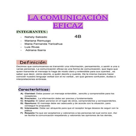 La Comunicacion Eficaz Pdf