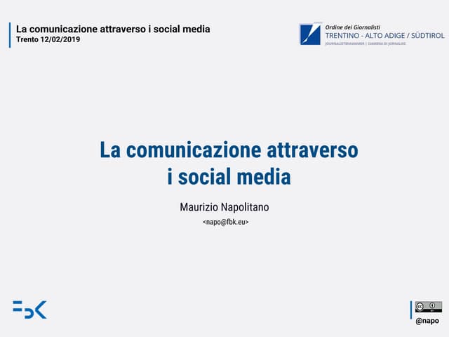 la comunicazione attraverso i social media
