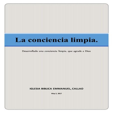 La conciencia limpia manual lideres mayo 2017