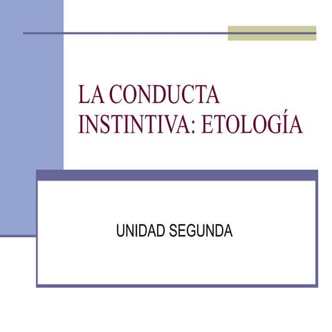 La conducta instintiva