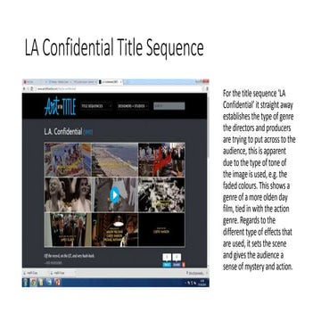 La confidential title sequence