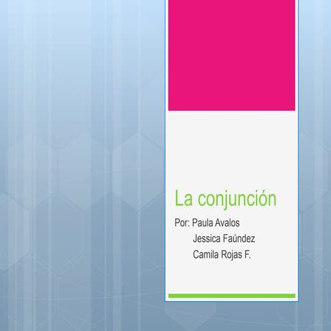 La conjunción