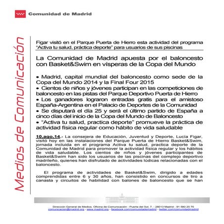 La Consejera de Educacion, Lucia Figar visito las instalaciones del parque puerta de hierro