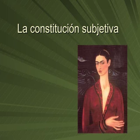 La Constitucion subjetiva