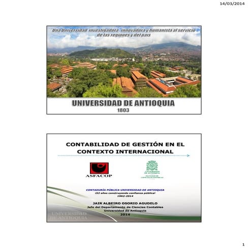 La contabilidad de gestion internacional 2014