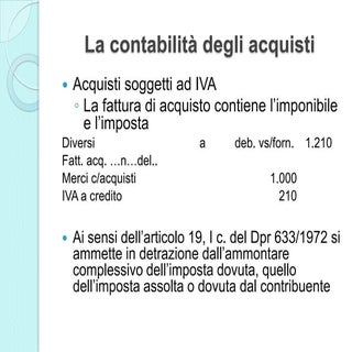 La contabilità degli acquisti e del...
