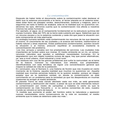 La contaminación