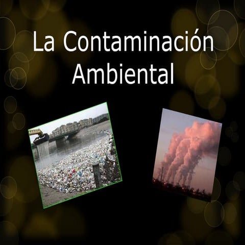 La contaminación ambiental
