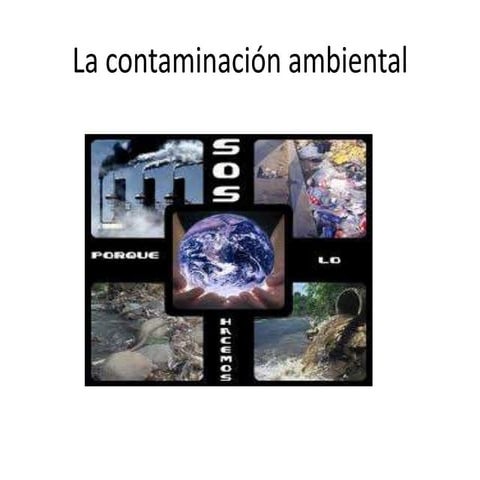 La contaminación ambiental