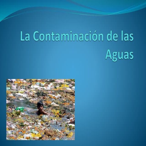 La contaminación de las aguas