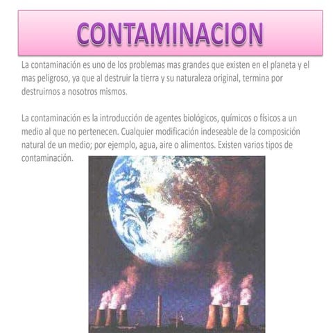 La contaminacion
