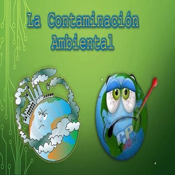 La contaminacion ambiental