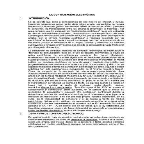 contratacion electronica definicion