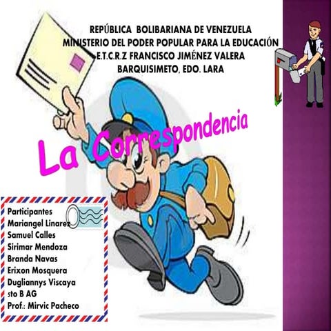 La correspondencia 