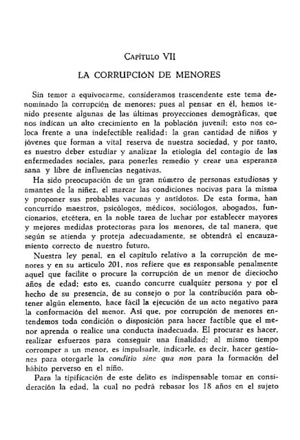 La corrupción de menores