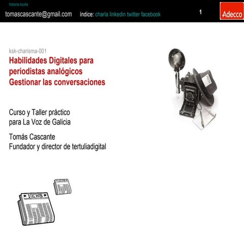 charla taller web 2.0 y redes sociales