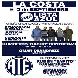 Lista Azul ATE Regional La costa