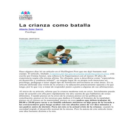 La crianza como batalla.