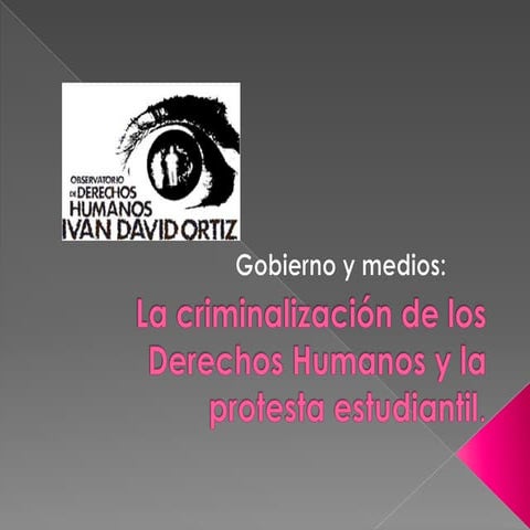 La criminalización de los derechos humanos  presentación-