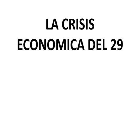 Crisis económica de 1929 y su impacto en Chile | PPTX