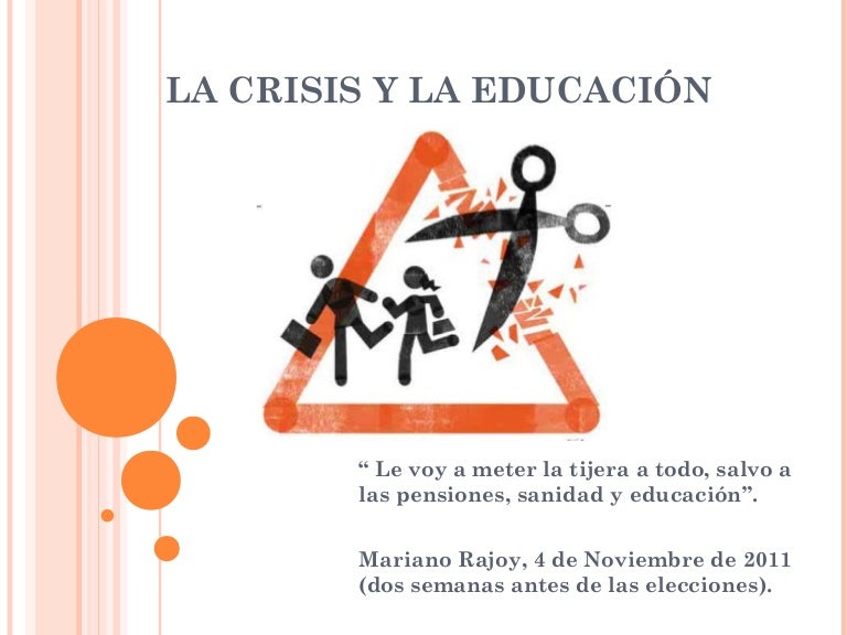 La crisis y la educación